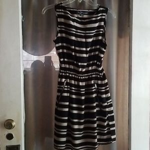 Blk and tan mini dress